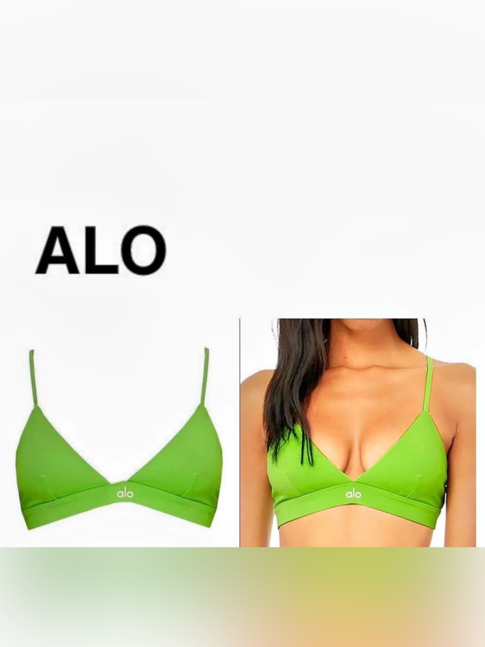 Alo Yoga Women’s Splendor Bra - Color Green Apple